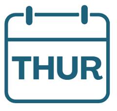 Calendar icon saying THUR